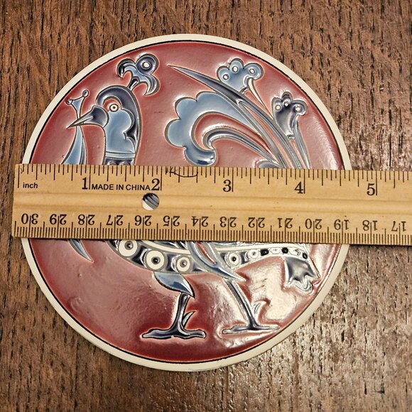 Handmade Greek Blue Peacock Trivit. By Nassos Robos-Hellas - Picture 3 of 3